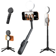Ulanzi MT40 (T177) - mini statyw, selfie stick z lampą LED do smartfona (magnetyczny uchwyt)